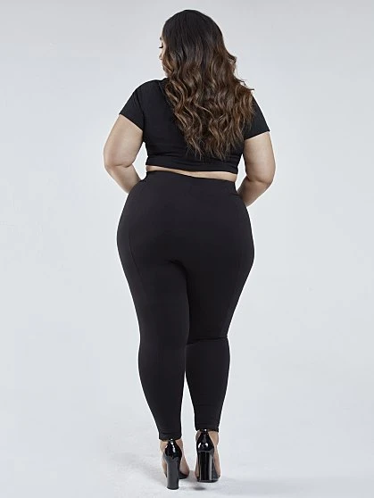 Fashion To Figure Good Form Seam-Front Ponte Pants 3 Fashion To Figure Good Form Seam-Front Ponte Pants - Image 3