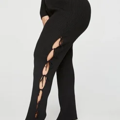 Fashion To Figure Whitney Side Tie Detail Pants -Pleasures SHOP x 7bb3c7c2 eafb 4da4 9f8e 8dab75759863