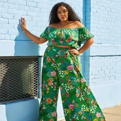 Fashion To Figure Carmen Tulip Split Leg Tropical Pants -Pleasures SHOP x 7c4b259d 6717 416e 829f 5db50b68c801