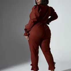 Fashion To Figure Rochelle Puff Sleeve Jumpsuit -Pleasures SHOP x 7c7217f4 0526 4513 90d2 d086f9fa3909