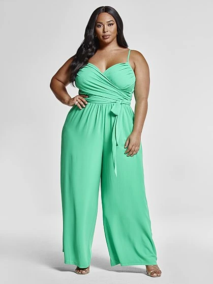 Fashion To Figure Andrea Tie Waist Jumpsuit 3 Fashion To Figure Andrea Tie Waist Jumpsuit - Image 3