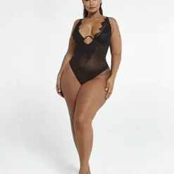 Fashion To Figure Liza Scallop Trim Bodysuit -Pleasures SHOP x 7cc1e74c 3d1b 420c 8705 e1cdfb94a154