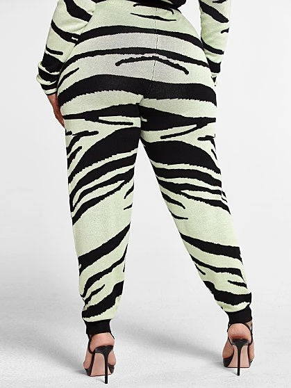 Fashion To Figure Tara Zebra Print Joggers 3 Fashion To Figure Tara Zebra Print Joggers - Image 3