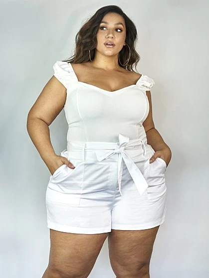 Fashion To Figure Charlotte Tie Waist Shorts 1 Fashion To Figure Charlotte Tie Waist Shorts