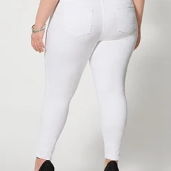 Fashion To Figure White High-Rise Jeggings - Short Inseam