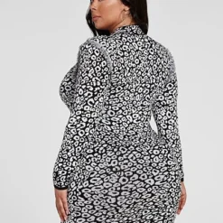 Fashion To Figure Dawn Leopard Print Sweater Dress