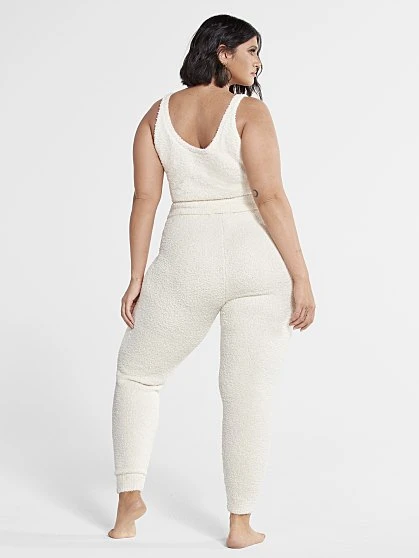 Fashion To Figure The Cuddle Joggers In Ivory 2 Fashion To Figure The Cuddle Joggers In Ivory - Image 2