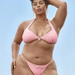 Fashion To Figure 'Agent Jones' Heart Print Bikini Thong - Tabria Majors X FTF