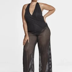 Fashion To Figure Maria De Jesus Shadow Stripe Jumpsuit - - SRV X FTF -Pleasures SHOP x 82605014 9e16 40ca 9634 b2909786084e