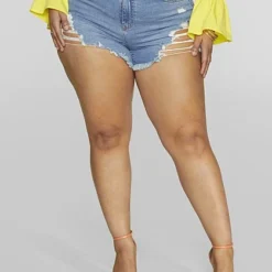 Fashion To Figure High Rise Denim Cutoff Shorts -Pleasures SHOP x 837654f1 a5d3 4e1c a263 a724efe47037