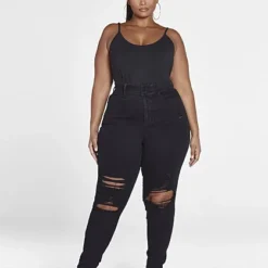 Fashion To Figure High Rise Curvy Fit Skinny Jeans With Blowout Knees -Pleasures SHOP x 839bf155 0309 4b7c bf81 e7c90ebe09b0