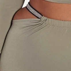 Fashion To Figure Brittnee Rhinestone Trim Maxi Skirt