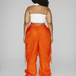 Fashion To Figure Zaria V-Waistband Cargo Jogger Pants - Leslie Sidora X FTF -Pleasures SHOP x 8550f5aa f21b 4aae bb86 db518e04a6f7