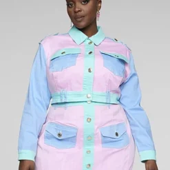 Fashion To Figure Alicia Denim Colorblock Jacket 5 Fashion To Figure Alicia Denim Colorblock Jacket -Pleasures SHOP x 85af5005 9775 4876 bc49 5aefefd979a8