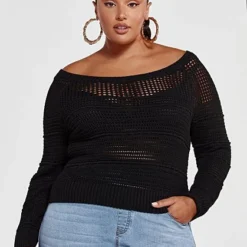 Fashion To Figure Bianca Pointelle Knit Cropped Sweater 11 Fashion To Figure Bianca Pointelle Knit Cropped Sweater -Pleasures SHOP x 85b95157 ff9e 49a6 bc68 cec62dd7490c