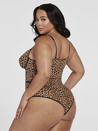 Fashion To Figure Latisha Strappy Leopard Print Bodysuit 2 Fashion To Figure Latisha Strappy Leopard Print Bodysuit - Image 2
