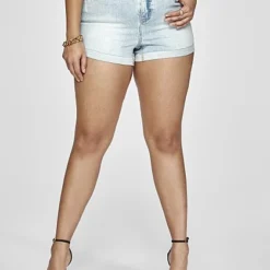Fashion To Figure Cinched Waist Denim Shorts -Pleasures SHOP x 85f3adc1 1c4a 4f42 a674 3e8a6f84192b