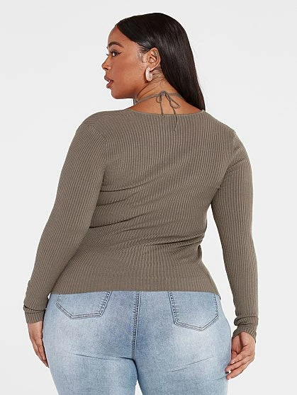 Fashion To Figure Angie Ribbed Knit Halter Cutout Top 4 Fashion To Figure Angie Ribbed Knit Halter Cutout Top - Image 4