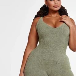 Fashion To Figure The Cuddle Jumpsuit In Olive -Pleasures SHOP x 88b2b141 3f4e 4367 a0c2 7cc82cd0e080