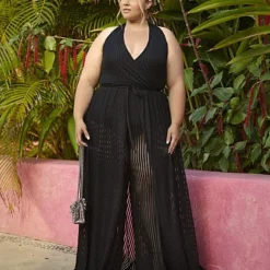 Fashion To Figure Maria De Jesus Shadow Stripe Jumpsuit - - SRV X FTF -Pleasures SHOP x 88c7a966 8c11 4f92 9674 a3c456ede598