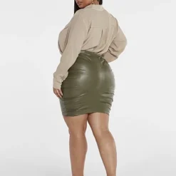 Fashion To Figure Bree Faux Leather Bodycon Skirt -Pleasures SHOP x 88eb6ee0 64ce 4a15 818f 47308af3a127