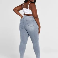 Fashion To Figure High Rise Rhinestone Button Fly Skinny Jeans - Short Inseam 8 Fashion To Figure High Rise Rhinestone Button Fly Skinny Jeans - Short Inseam -Pleasures SHOP x 8961745a 1b61 4952 b604 96f3734f0f72