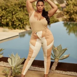 Fashion To Figure High Rise Colorblock Skinny Jeans - Short Inseam -Pleasures SHOP x 896c5645 48b1 4e28 be72 282cc9e5bc60 1