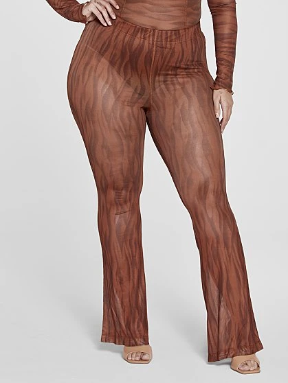 Fashion To Figure Samantha Zebra Print Mesh Pants 2 Fashion To Figure Samantha Zebra Print Mesh Pants - Image 2