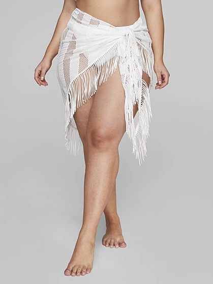 Fashion To Figure Dominique Fringe Sarong Cover-up 3 Fashion To Figure Dominique Fringe Sarong Cover-up - Image 3