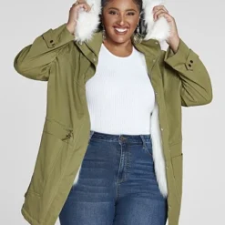 Fashion To Figure Paige Faux Fur Lined Anorak Coat -Pleasures SHOP x 8a5947f3 58e0 4342 94b3 3b17ee06fa00