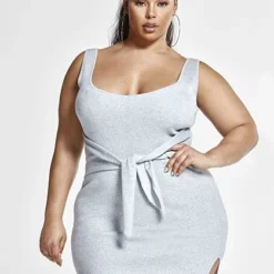 Fashion To Figure Lorna Tie Front Tank Dress -Pleasures SHOP x 8a99d42a 84b1 4a19 9d3f 1c99d8b15db5