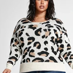 Fashion To Figure Ciara Open Back Leopard Print Sweater -Pleasures SHOP x 8b5a2225 73ef 4680 8ea8 572c9e1d8796