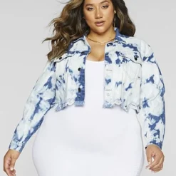 Fashion To Figure Arlene Acid Wash Cropped Denim Jacket -Pleasures SHOP x 8bc1d5ee 5042 4ca2 a843 17aa4157c975