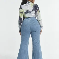 Fashion To Figure Ultra High-Rise Flare Leg Jeans - Tall Inseam