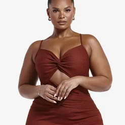 Fashion To Figure Briella Knot Front Maxi Dress -Pleasures SHOP x 8d0a5977 a3b4 4f3c 8363 29191891e712