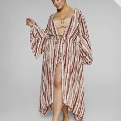 Fashion To Figure Vera Striped Maxi Cover-Up