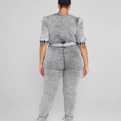 Fashion To Figure Hannah Belted Acid Wash Denim Jumpsuit -Pleasures SHOP x 8dccbbc4 7f2c 4c83 9d61 4e877ecfc7c6