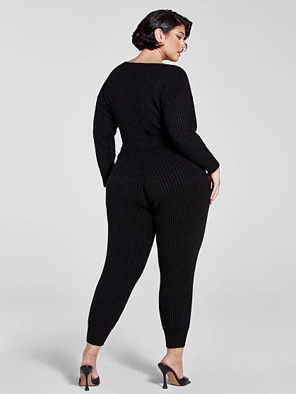Fashion To Figure Isla Sweater Knit Jumpsuit 2 Fashion To Figure Isla Sweater Knit Jumpsuit - Image 2