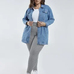 Fashion To Figure Sasha Houndstooth Good Form Ponte Knit Pants