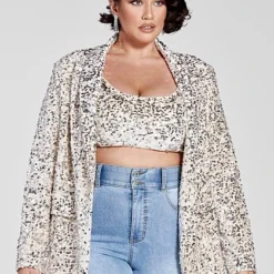 Fashion To Figure Maya Sequin Blazer -Pleasures SHOP x 8fd266e7 d8ed 468e 8b01 f52162fdb171