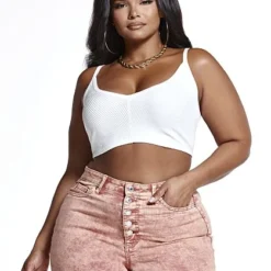 Fashion To Figure High Rise Button Fly Shorts