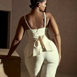 Fashion To Figure Molly Bow Wrap Jumpsuit -Pleasures SHOP x 90fe992a da80 483b bed8 47f9383477ff