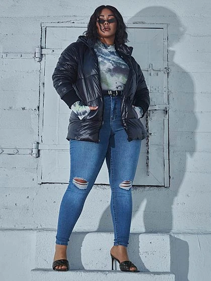 Fashion To Figure Shine On Puffer Coat 6 Fashion To Figure Shine On Puffer Coat - Image 6