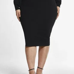 Fashion To Figure Natalie Skirt With High Slit -Pleasures SHOP x 928b4897 f2c3 4617 b998 cdb839216149
