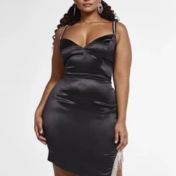 Fashion To Figure Hallie Rhinestone Trim Dress -Pleasures SHOP x 92ec0f07 66c3 45bb b05c 0a819b9ef43a