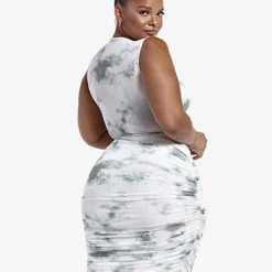 Fashion To Figure Corinne Tie Dye Keyhole Dress -Pleasures SHOP x 9336e605 ced5 44db bfb4 637c07bf6962