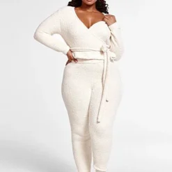 Fashion To Figure The Cuddle Wrap Sweater In Ivory