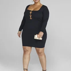 Fashion To Figure Suzanne Cutout Knit Bodycon Dress