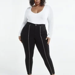 Fashion To Figure Black High Rise Zip Front Skinny Jeans 8 Fashion To Figure Black High Rise Zip Front Skinny Jeans -Pleasures SHOP x 93e12703 84c7 4a99 86a4 cad47e09af5f