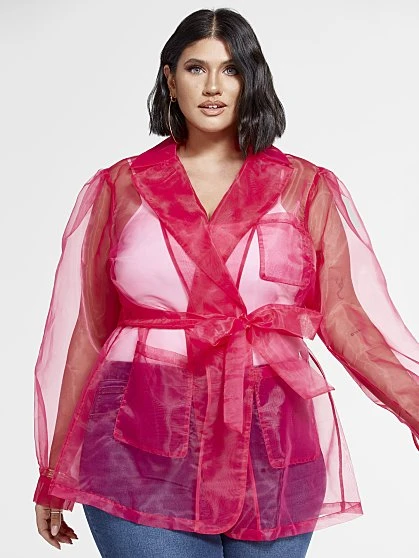 Fashion To Figure Audra Organza Blazer 3 Fashion To Figure Audra Organza Blazer - Image 3